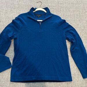 Blue Quarter-Zip Pullover